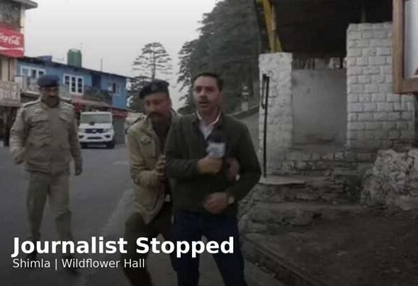 Shimla journalist stopped Himachal journalist pushed by police