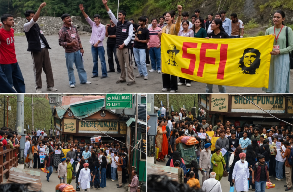 Students stage protest in Shimla, seeking education minister's resignation over NEET paper leak