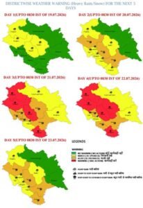 Red Alert for Himachal on July 20–21; IMD warns of extremely heavy rain