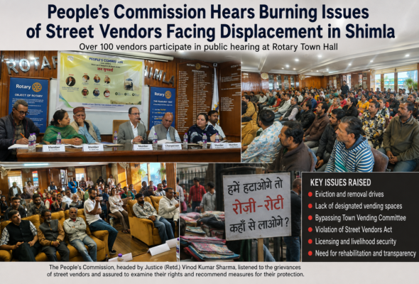 People’s Commission hears grievances of over 100 street vendors in Shimla
