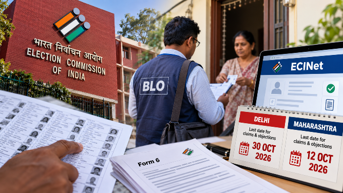ECI eases SIR hearing process, extends claims deadline in Delhi and Maharashtra